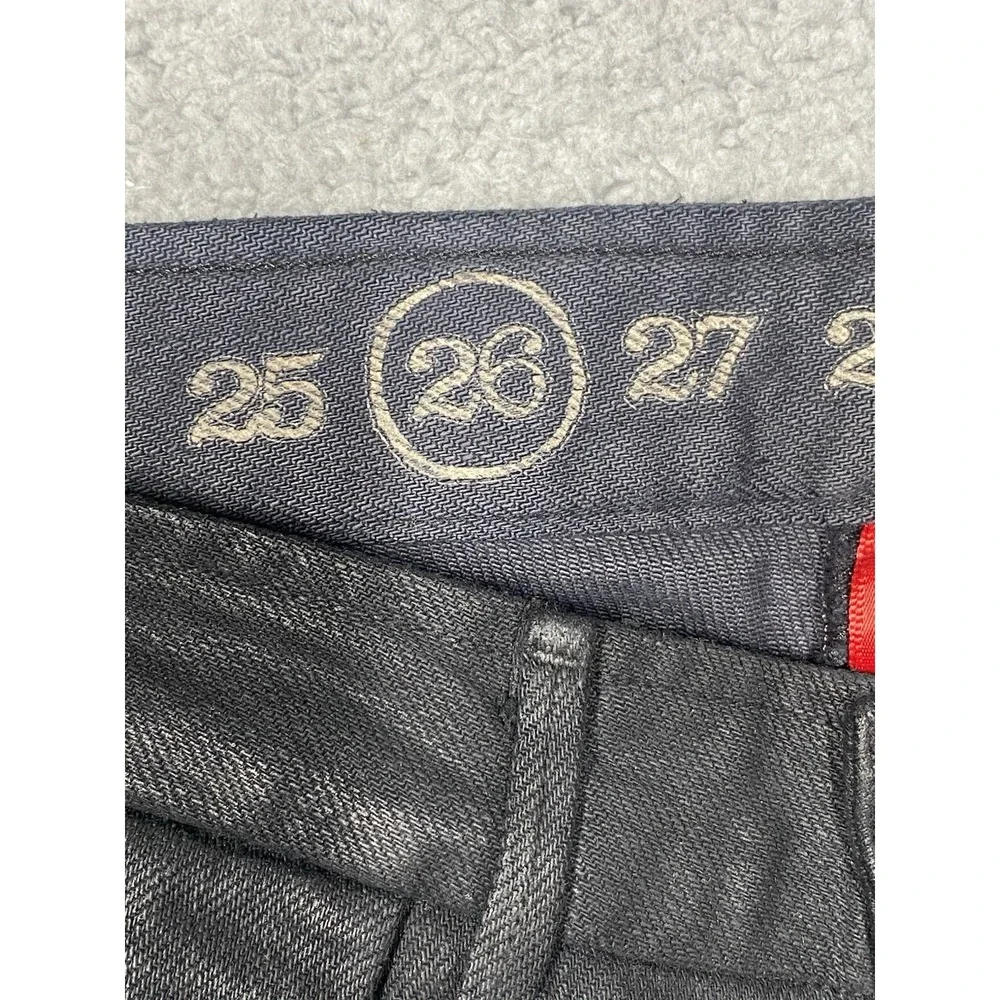 Earnest Sewn Straight Leg Capri Jeans Black Denim Dark Wash Women's Size‎ 26